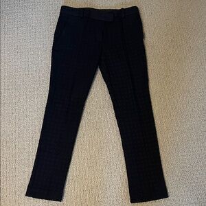 Tory Burch Dark Navy Textured Knit Pants